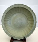 Ming Dynasty Large Charger of Longchuan Celadon