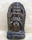 Antique Wood Image of the Standing Avalokitesvara Ekadasamukha