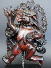 Powerful Image of Simhamukha, Lion-head Dakini, Tibet