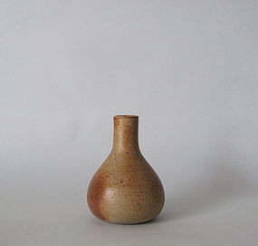 Japanese Shigaraki Stoneware Vase Meji Late Edo