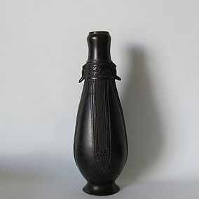 Fine Japanese Chinese Archaic Bronze Vase c.1880