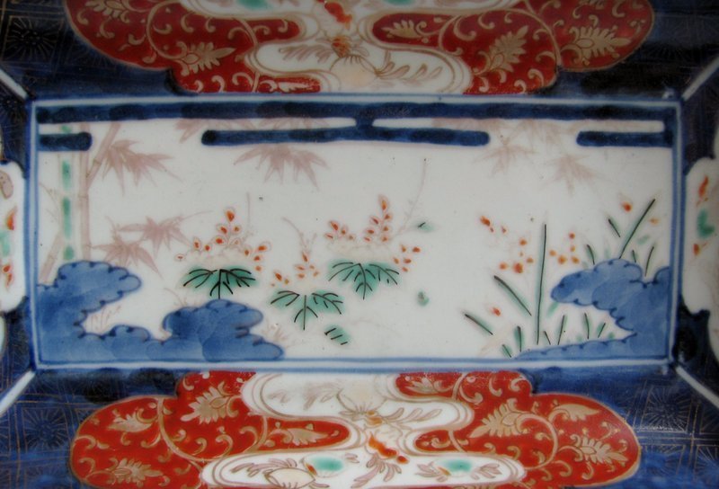 Ko Imari Dragons and Landscape Nagazara c.1740