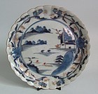 Ko Imari Landscape and Thistle Pattern Plate c.1730-50