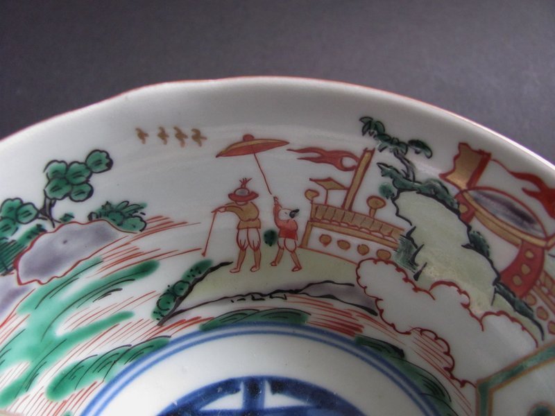 Rare Ko Imari Namban and Shou Bowl c.1750 No 1