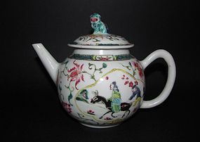 Chinese “Li Bai” Famille Rose Teapot, Yongzheng