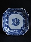 Ko Imari Botan-mon Square Dish c.1730-50