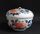 Imari Peony Pattern Covered Bowl 18th Century