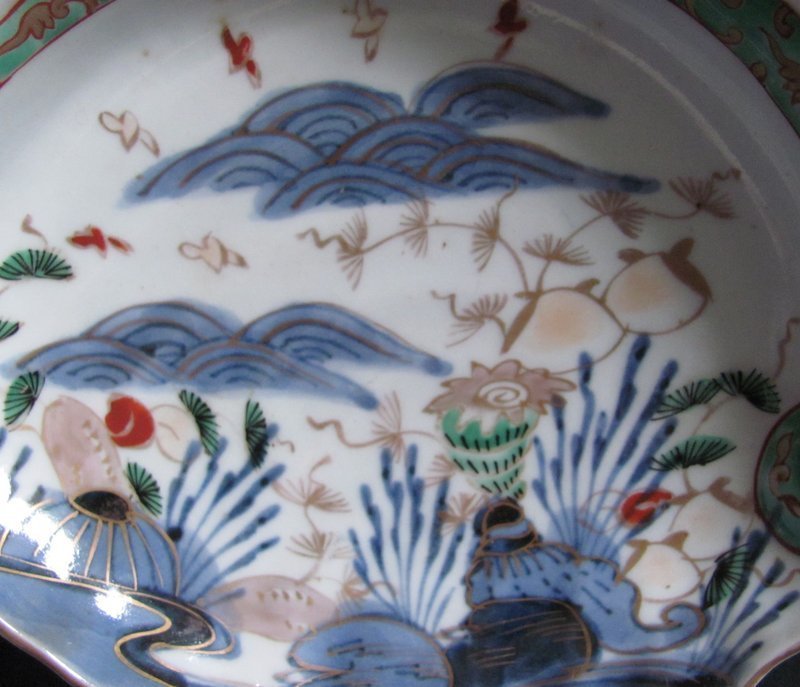 Ko Imari Shellfish and Seascape Abalone form Dish c.1740