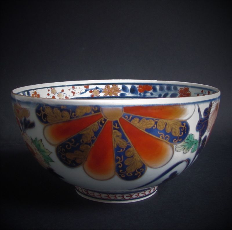 Fine Imari Chrysanthemum and Peony Bowl c.1710