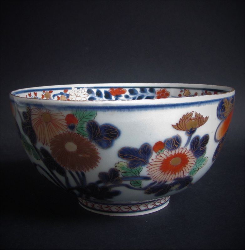 Fine Imari Chrysanthemum and Peony Bowl c.1710