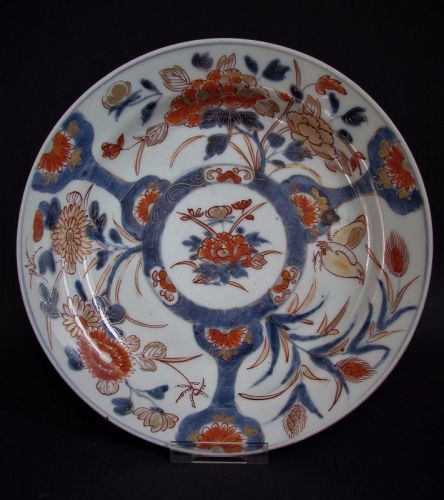 Imari Export Quail and Millet pattern Dish Early 18th Century No 2