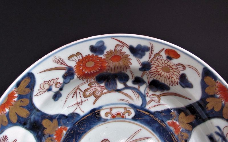 Imari Export Quail and Millet pattern Dish Early 18th Century No 3