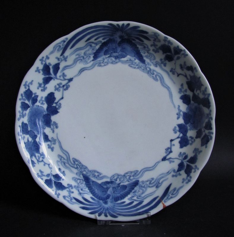 Fine Ai Kakiemon Botan ni Hooh Dish Empo c.1680