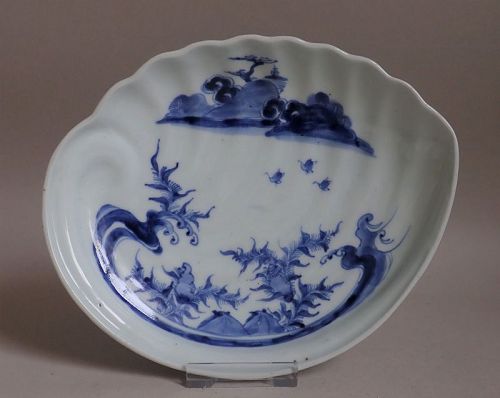 Ko Imari Arita Sometsuke Horai-zu Awabigata Dish c.1740 No 1