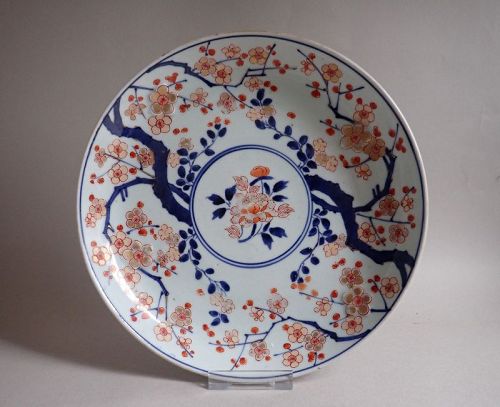 Rare Imari Export Prunus Pattern Dish c.1700