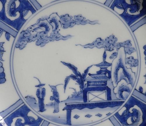 Ko Imari Arita Tojin and Karako Dish circa 1780