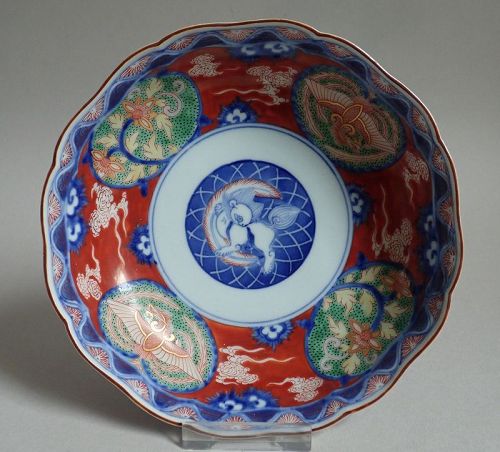 Kenjo Imari “Wanli Karashishi” Bowl Nangawara 1690-1730