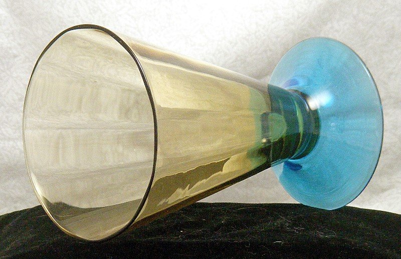 Morgantown Genova Two Tone Belton Glass Tumbler ~Rare