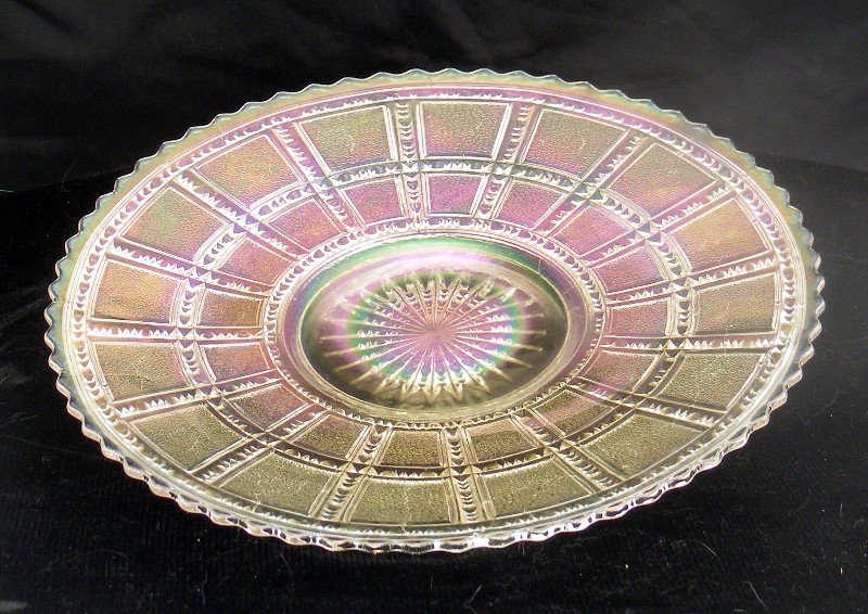 Imperial Beaded Block Yellow Carnival Round Plate