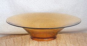 Cambridge Amber Broad Rim Centerpiece Bowl ~Marked