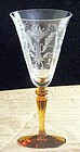 Tiffin "Julia" Wine Goblet on Honey-Amber Stem