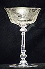 Heisey Orchid Wine Glass on Tyrolean Stem