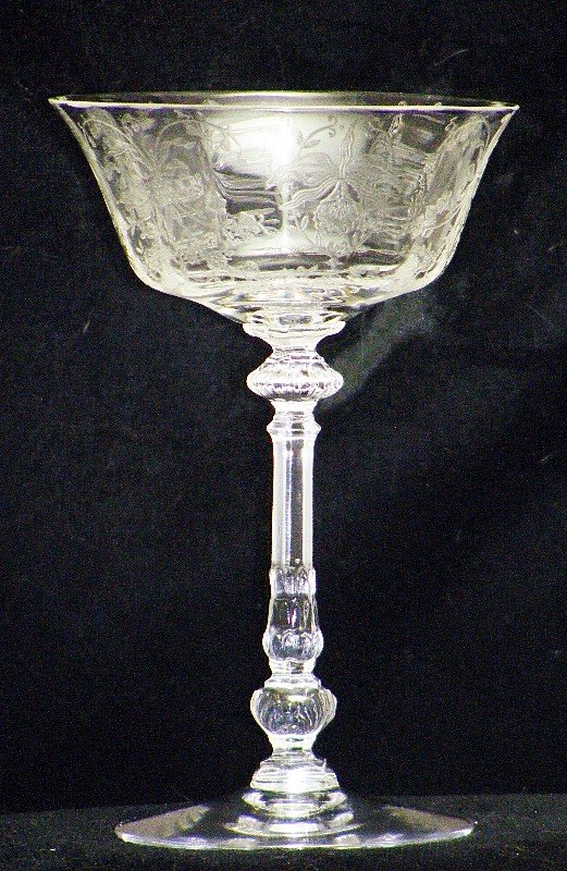 Heisey Orchid Wine Glass on Tyrolean Stem