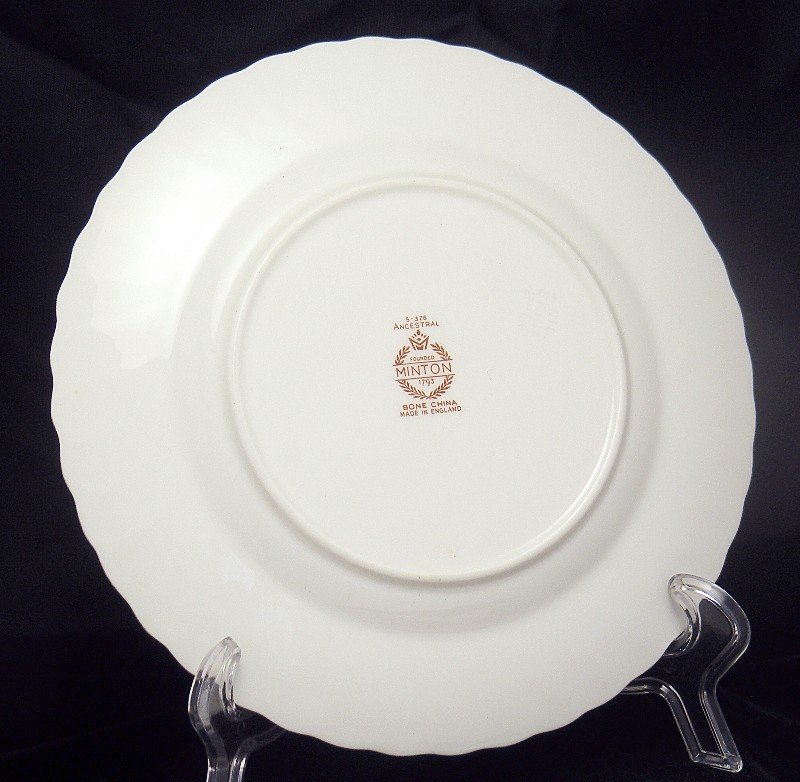 Minton Ancestral Enamel and Bone China Dessert Plates