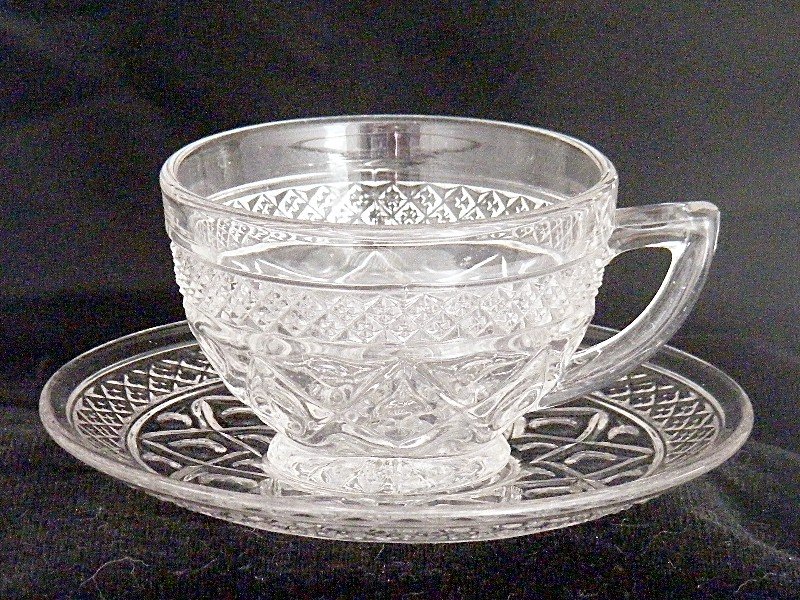 Imperial Cape Cod Tea Cup &amp; Saucer  ~Sparkly