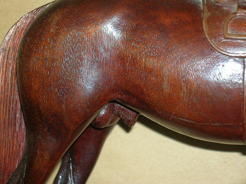 1940's Hand Carved Wood Cottesmore Horse Statue