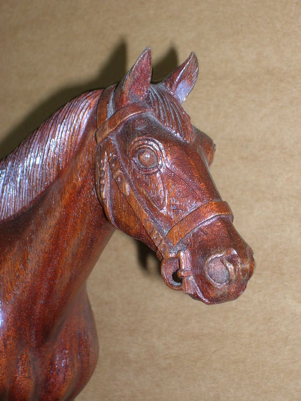 1940's Hand Carved Wood Cottesmore Horse Statue