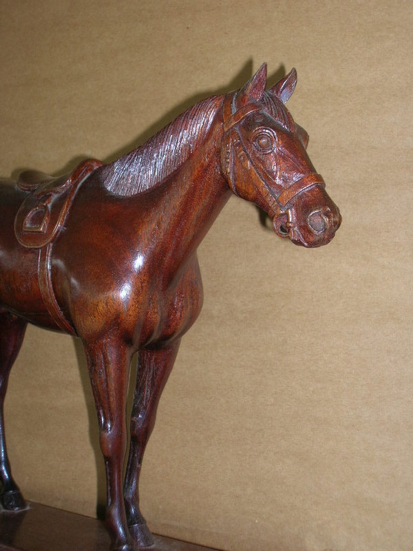 1940's Hand Carved Wood Cottesmore Horse Statue