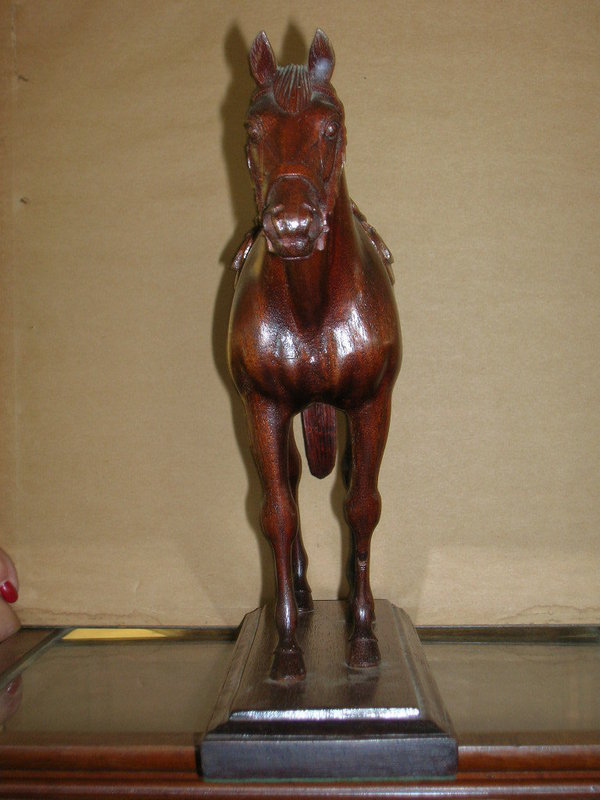 1940's Hand Carved Wood Cottesmore Horse Statue