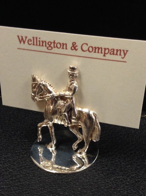 Sterling Silver Dressage Horse Place Card Holders Set/6