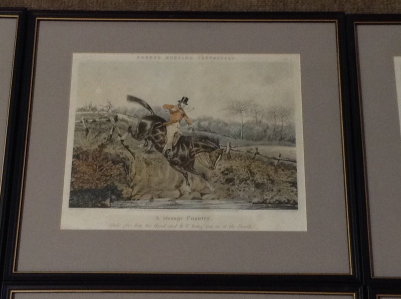 RARE Set/6 HENRY ALKEN FORES'S HUNTING CASUALTIES FOX HUNTING PRINTS
