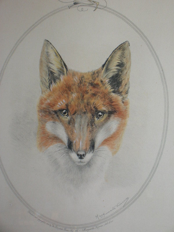 Vintage Marquerite Kirmse Fox Hunting Etching