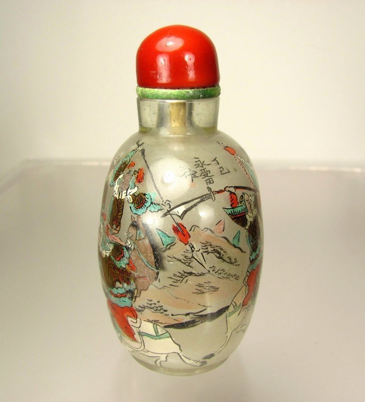 YONG SHOU TIAN, Superb Chinese Inside-Painted Glass Snuff Bottle, 1917