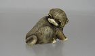 Kyoto School Netsuke of a Dog.  Around 1800.