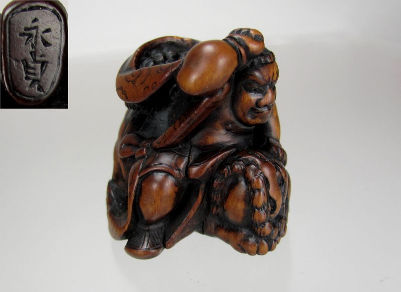 Japanese selling Wooden Netsuke