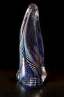 ROLLIN KARG, Unique Dichroic Phallic Glass Sculpture, 14-Inch