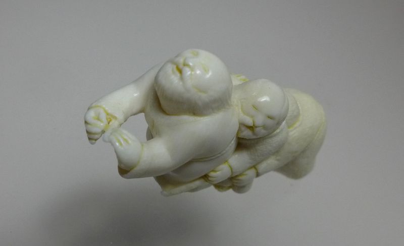 DAVID CARLIN, Contemporary Netsuke, &quot;Blind Leading the Blind&quot;