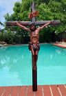 Superbly Carved, Very Large (45"), Wood Sculpture of Christ - Crucifix