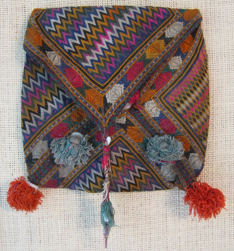 An embroidered make-up bag from Ghazni, Afghanistan
