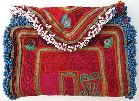 A vintage Pashtun beaded purse from Afghanistan