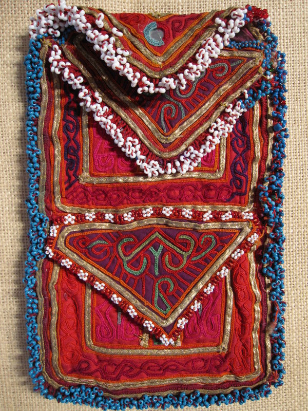 A vintage Pashtun beaded purse from Afghanistan