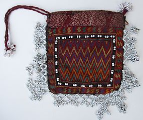 An embroidered tobacco pouch from Indus Kohistan