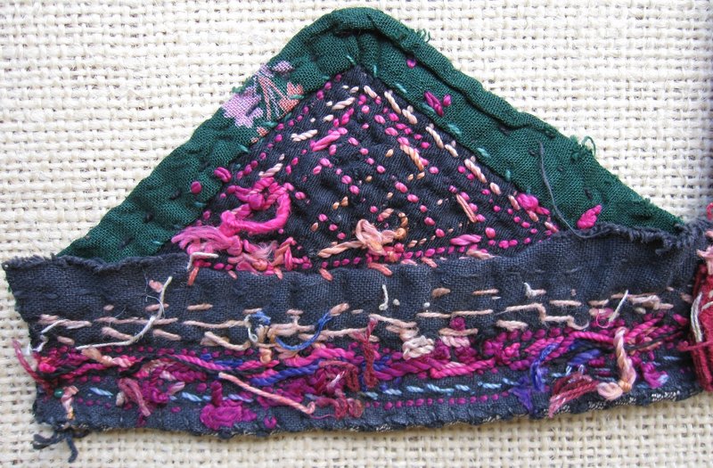 A child's embroidered dress front from Afghanistan