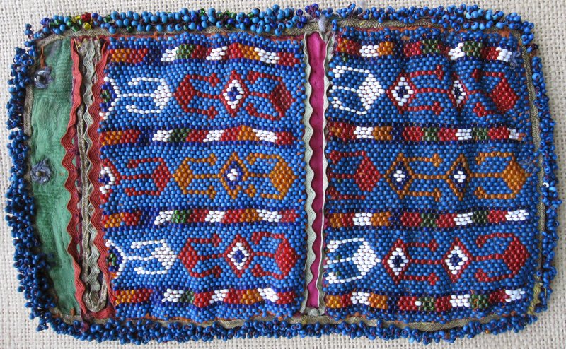 An Uzbek beaded purse from Afghanistan