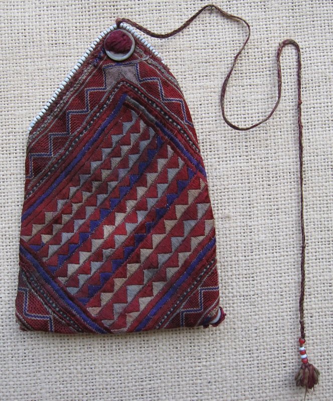An embroidered kohl pouch from Indus Kohistan