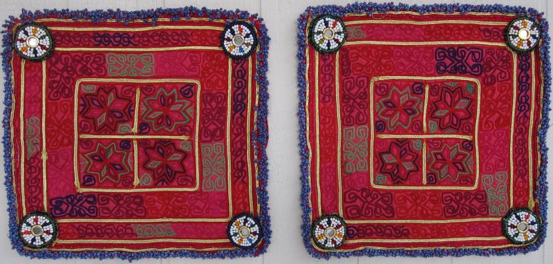 A pair of Pashtun table cloths from Afghanistan